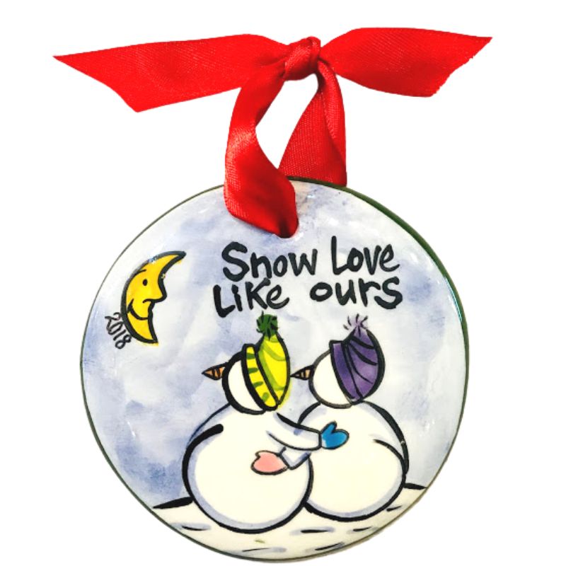 Snow Love Snowman Ornament